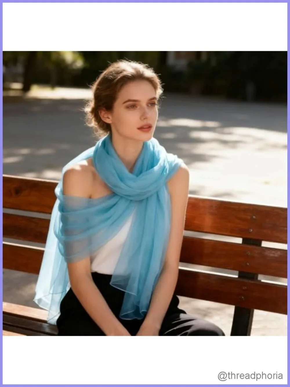 Silk Feeling Long Scarf Wrap Lightweight Shawl for Women Solid